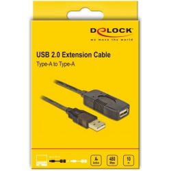 Rallonge USB2 active Delock Haut débit en 10m- 82446