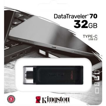 Clé USB 32Go KINGSTON USB-C 3.2 Gen1 DataTraveler 70