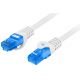 Câble réseau 10m ethernet RJ45 S/FTP Cat6A Gigabit, gris-clips bleu