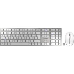 Ensemble clavier / souris CHERRY DW 9000 SLIM, bluetooth, gris blanc - JD-9100FR-1