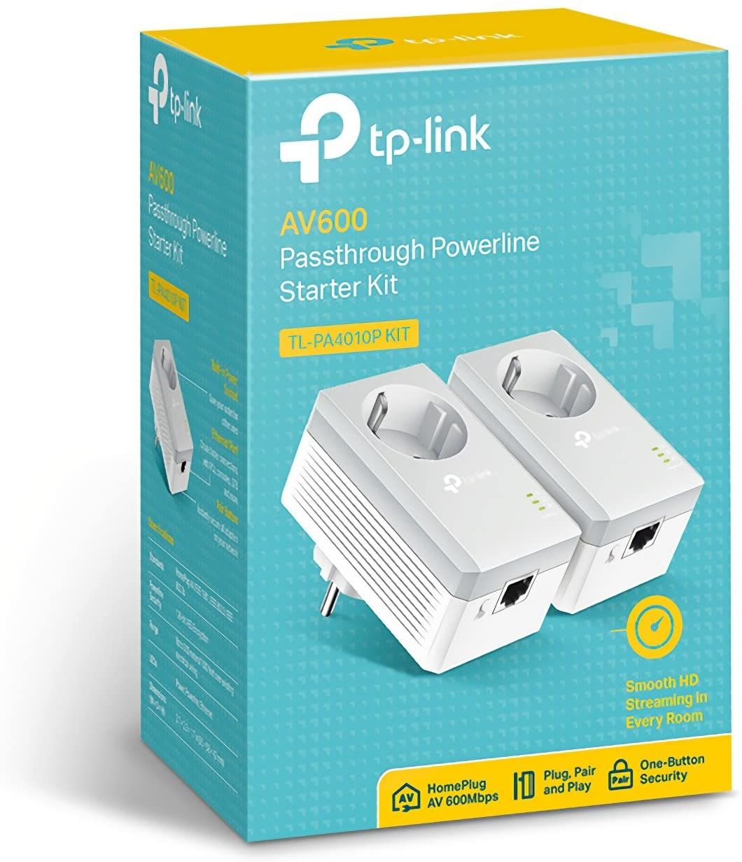 TP-Link CPL 1300 Mbps avec 1 Port Ethernet Gigabit et Prise Intégrée, Kit  de 2