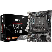 MSI A320M-A PRO AMD A320 2xDDR4 M.2 4xSATA3 AM4 DVI-D/HDMI USB3.0 mATX