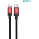 Câble USB-C vers Lightning 18/30W rouge 1.2M TOTU