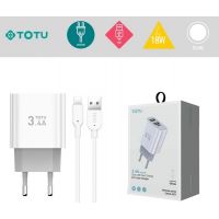 Chargeur Chargeur secteur 18W 2 USB + câble Lightning TOTU
