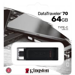 Clé USB 64Go KINGSTON USB-C 3.2 Gen1 DataTraveler 70