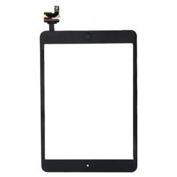 Vitre tactile pour iPad Mini 1/2, avec bouton home, noire