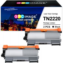 Lot de 2 toners compatibles Brother TN-2220, 2600p