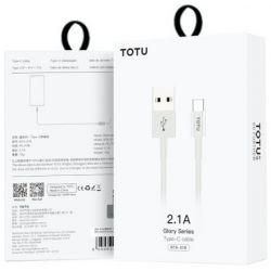 Câble USB vers type C 10W-2,1A blanc 1M TOTU - BTA-018