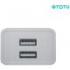 Chargeur secteur 12W 2 USB + 1 câble type C TOTU CACA-019