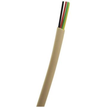 Câble plat 4 conducteurs RJ11, beige - vendu au mètre