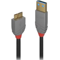 Câble USB 3.0, A mâle vers micro B, débit 4.8Gb/s - 1m - LINDY 36766