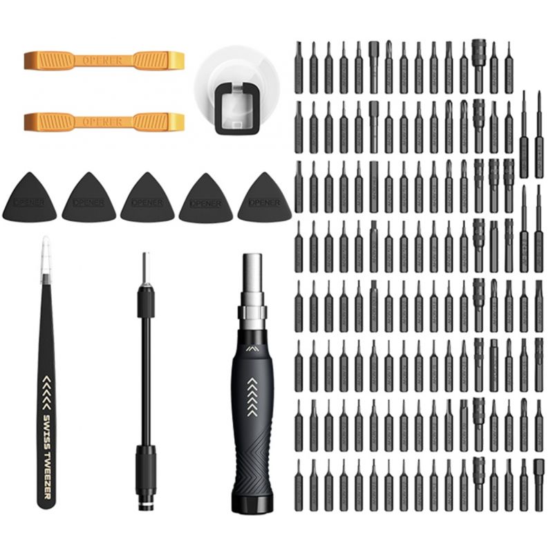 vhbw Kit d'outils de réparation pour smartphone, tablette, écran,  changement de batterie - Inclus tournevis, colle, outil d'ouverture et plus