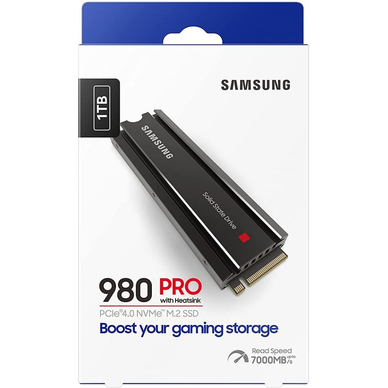 SSD 1To Samsung 980 PRO MZ-V8P1T0CW M.2 avec dissipateur (PC/PS5)