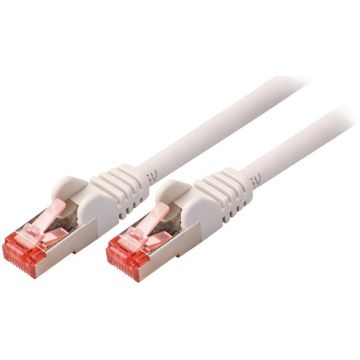 Cable réseau 13m ethernet RJ45 FTP Cat 6, gris beige