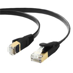 Cable réseau Cat7 5m ethernet RJ45 F/UTP STP, noir, EDIMAX EA3-050SFA