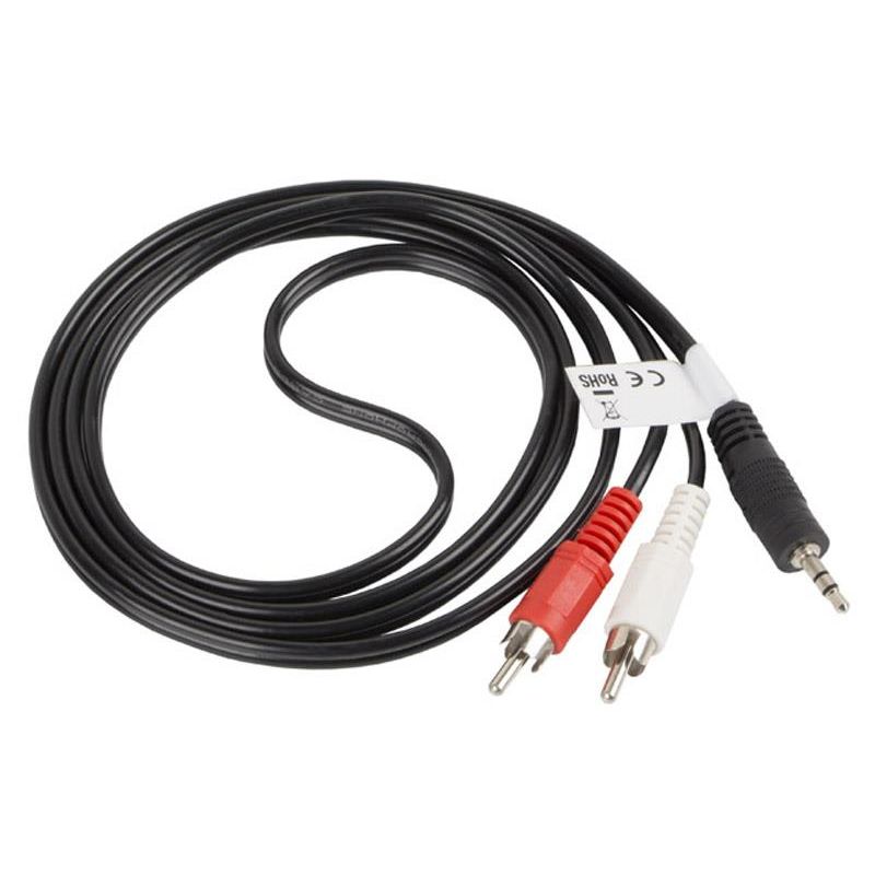 Câble mini jack vers 2 RCA mâle, longueur 3m - CARON Informatique - Calais