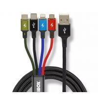 Câble iBox 3en1 : USB-C / micro B / Lighnting, 1.2 mètre
