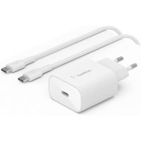 BELKIN Chargeur 25W PD cable 1m USB, avec câble USB-C - WCA004VF1MWH-B6