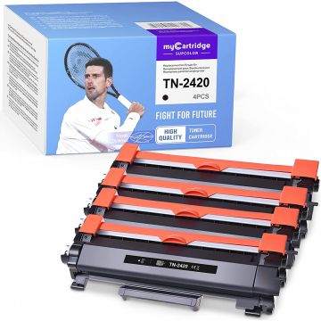 Lot de 4 Toners compatibles Brother TN-2420, 3000 pages