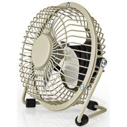 Ventilateur de table Alimenté par port USB, Diamètre 100 mm, 3 W, 1 Vitesse, Gris - FNDK1GY10