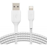 BELKIN Câble tressé Lightning USBA 2m - certifié MFI - CAA002BT2MWH