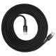 Câble Baseus USB-C USB-C PD2.0, nylon, 2m, noir - CATKLF-HG1