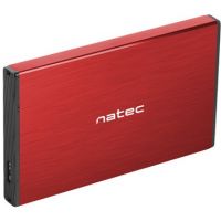 Boitier NATEC NKZ pour HDD/SSD sur USB 3.0, noir, gris ou rouge