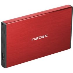 Boitier NATEC NKZ RHINO pour HDD/SSD sur USB 3.0, noir, gris ou rouge