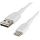 BELKIN Câble USB-A vers USB-C 2m blanc - CAB001BT2MWH