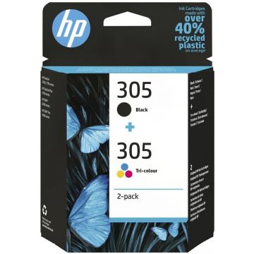 Cartouche HP 305, pack de cartouches noire et couleur