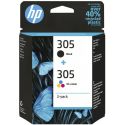 Cartouche HP 305, pack de cartouches noire et couleur