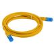 Câble réseau 50cm ethernet RJ45 S/FTP Cat 6A Gigabit, jaune orange