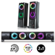 Enceintes SoundPhonic 2.0 RGB - 6W RMS (Réf. : SP-U900B)