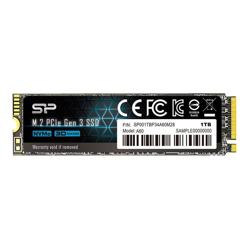 SSD 1To SILICON POWER M.2 2280 NVMe - SP001TBP34A60M28 - CARON Informatique  - Calais