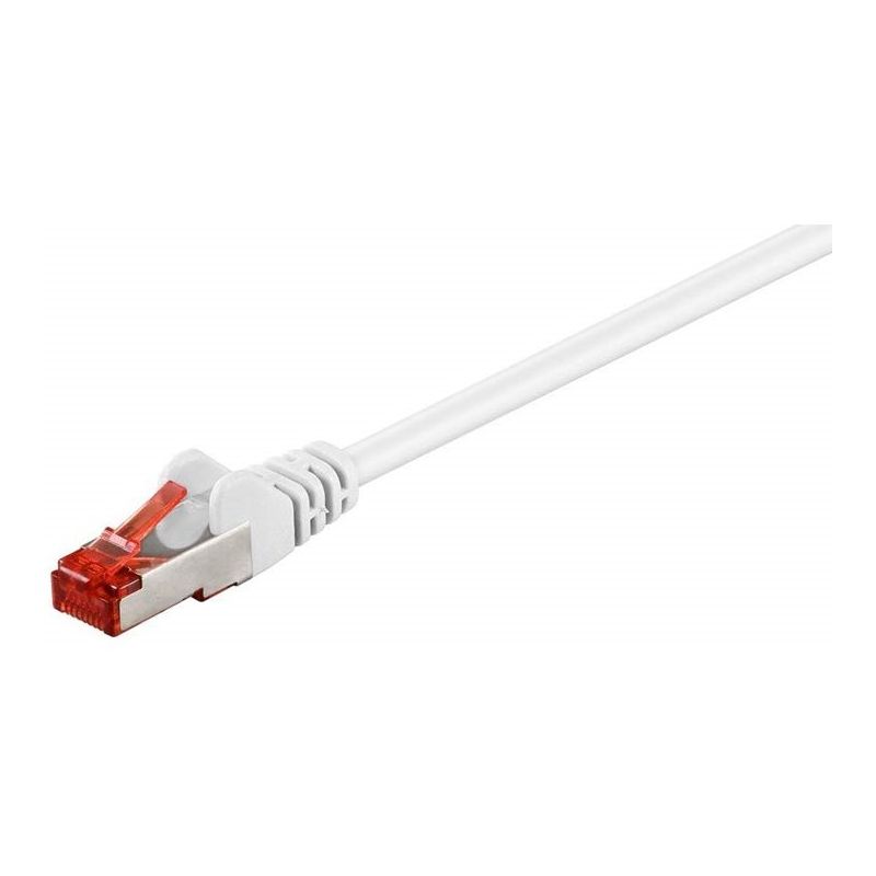 Cable réseau 5m ethernet RJ45 Cat 6 F/UTP Gigabit, gris beige