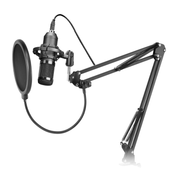 Microphone Mars Gaming MMicPro avec bras de montage, USB - MMICPRO