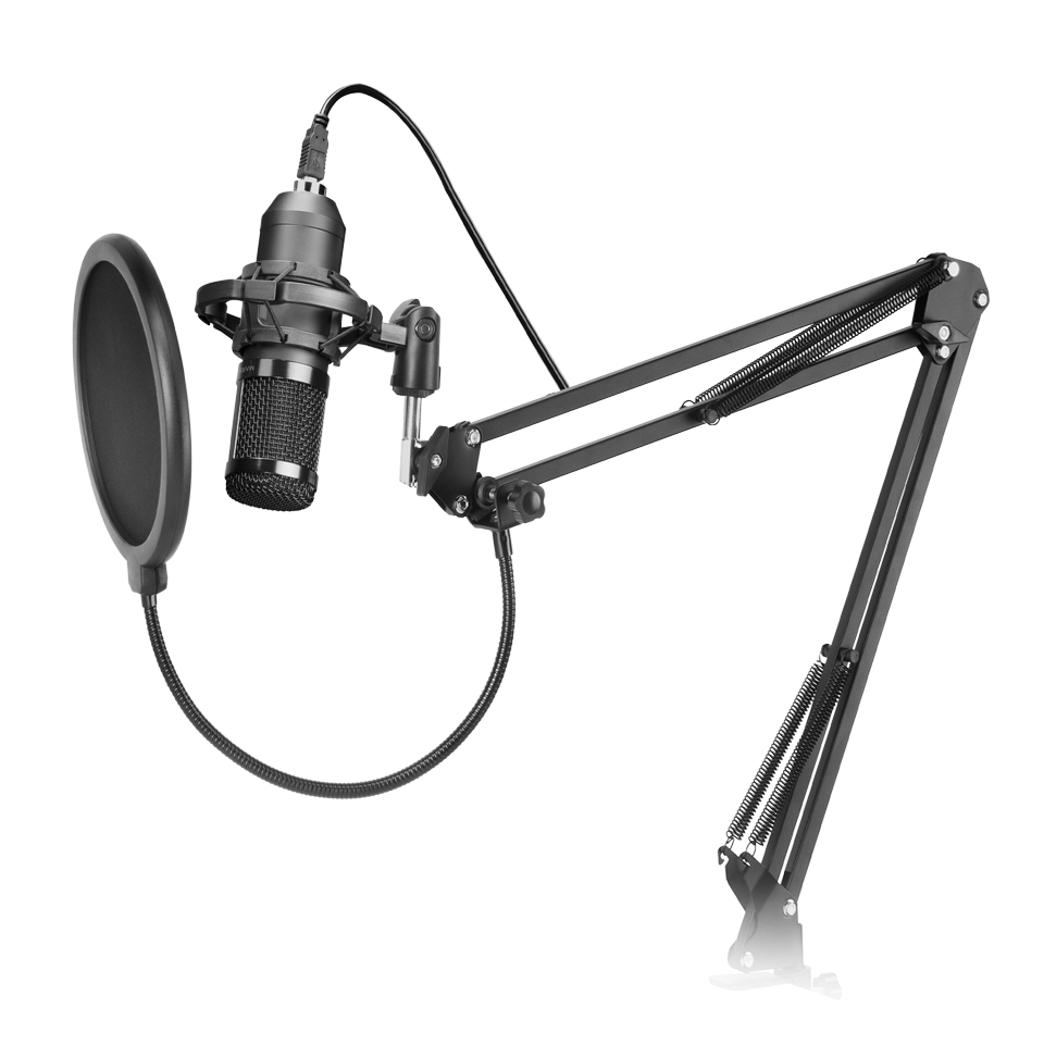 DIGITUS Bras de microphone avec pince de fixation
