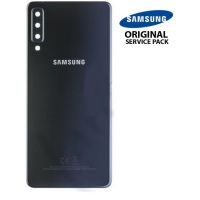 Vitre arrière + vitre caméra Noir Samsung Galaxy A7 2018 SM-750F (Officiel)