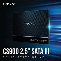 PNY SSD CS900 480GB 2.5'', SATA III 6GB/s, 560/450 MB/s, IOPS 80/81K, 7mm
