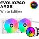 Kit Watercooling iTek Evoliq RGB - 240mm, blanc