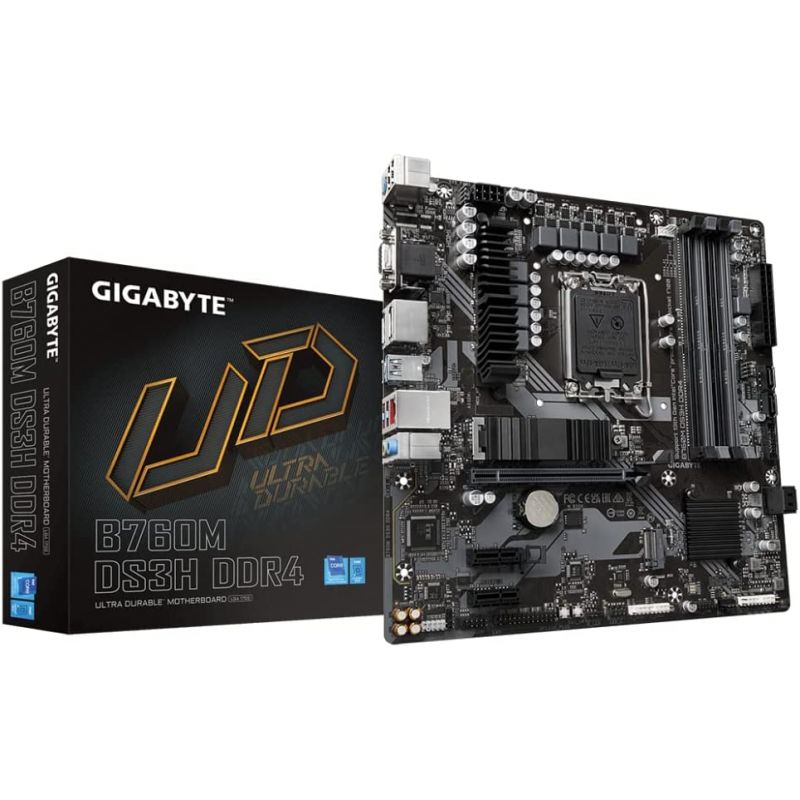 GIGABYTE B760M DS3H DDR4 - mATX - LGA 1700 - 4xDDR4 - M.2 - LAN