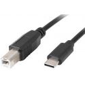 Câble USB 2.0 en 3m USB-C - USB Type B, noir - CA-USBA-13CC-0030-BK