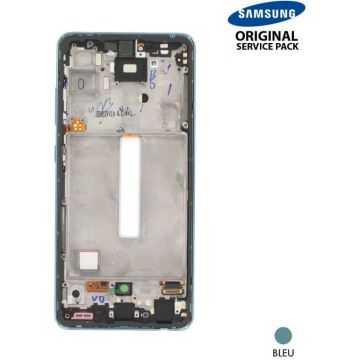 Bloc vitre / LCD / chassis pour Samsung Galaxy A52 - bleu