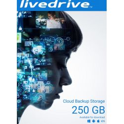 Livedrive Cloud Backup - 250 Go - 3 appareils - abonnement 1 an