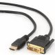 Câble HDMI vers DVI en 1.8 mètre - CABLEXPERT CC-HDMI-DVI-6