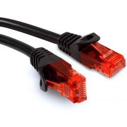 Câble réseau 7.5m ethernet RJ45 Cat 6 Gigabit F/UTP, noir - MCTV-756