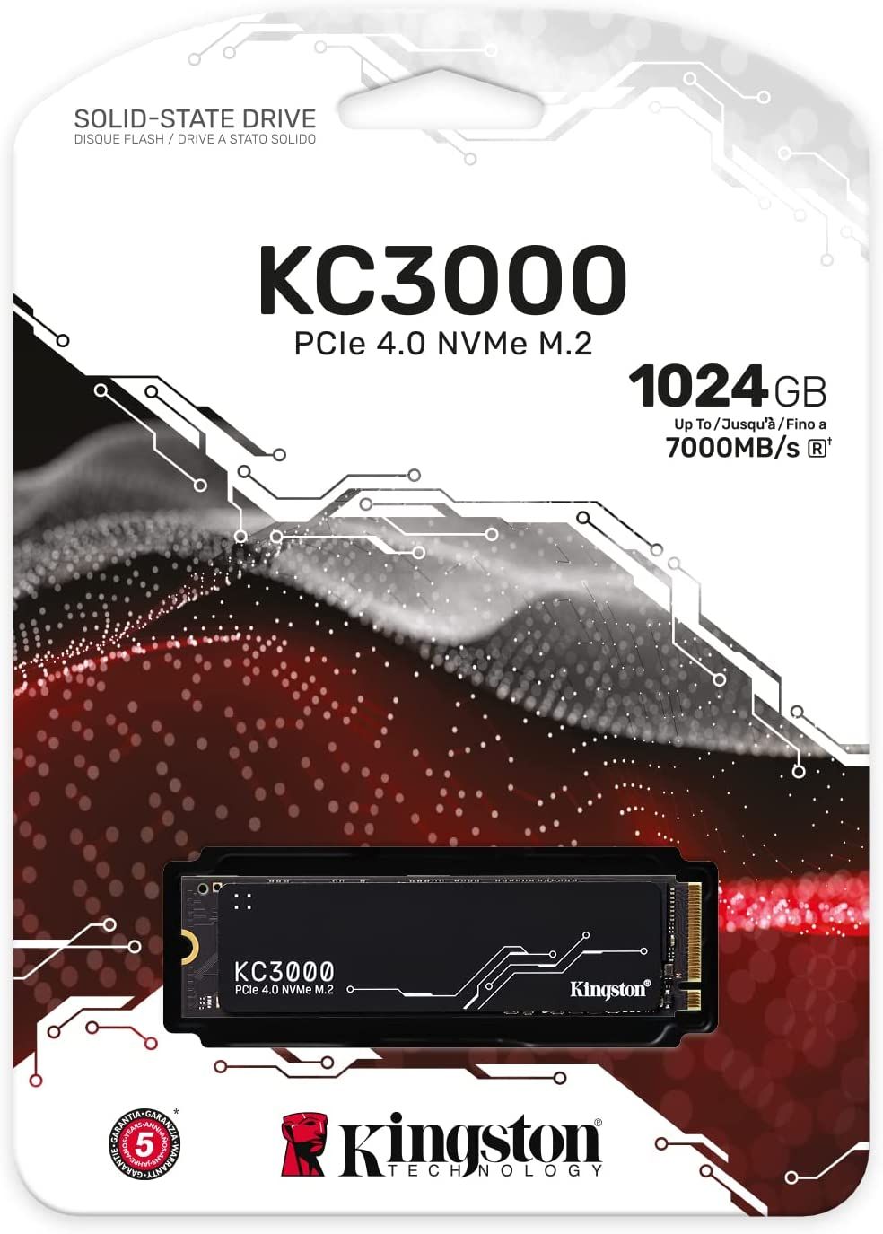 SSD 1To KINGSTON KC3000 PCIe 4.0 NVMe M.2 SSD - CARON Informatique