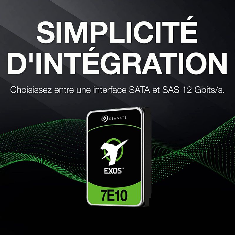 Disque dur SEAGATE Exos 7E10 Enterprise - 2To - 7200T - cache 256Mo -  ST2000NM000B - CARON Informatique - Calais