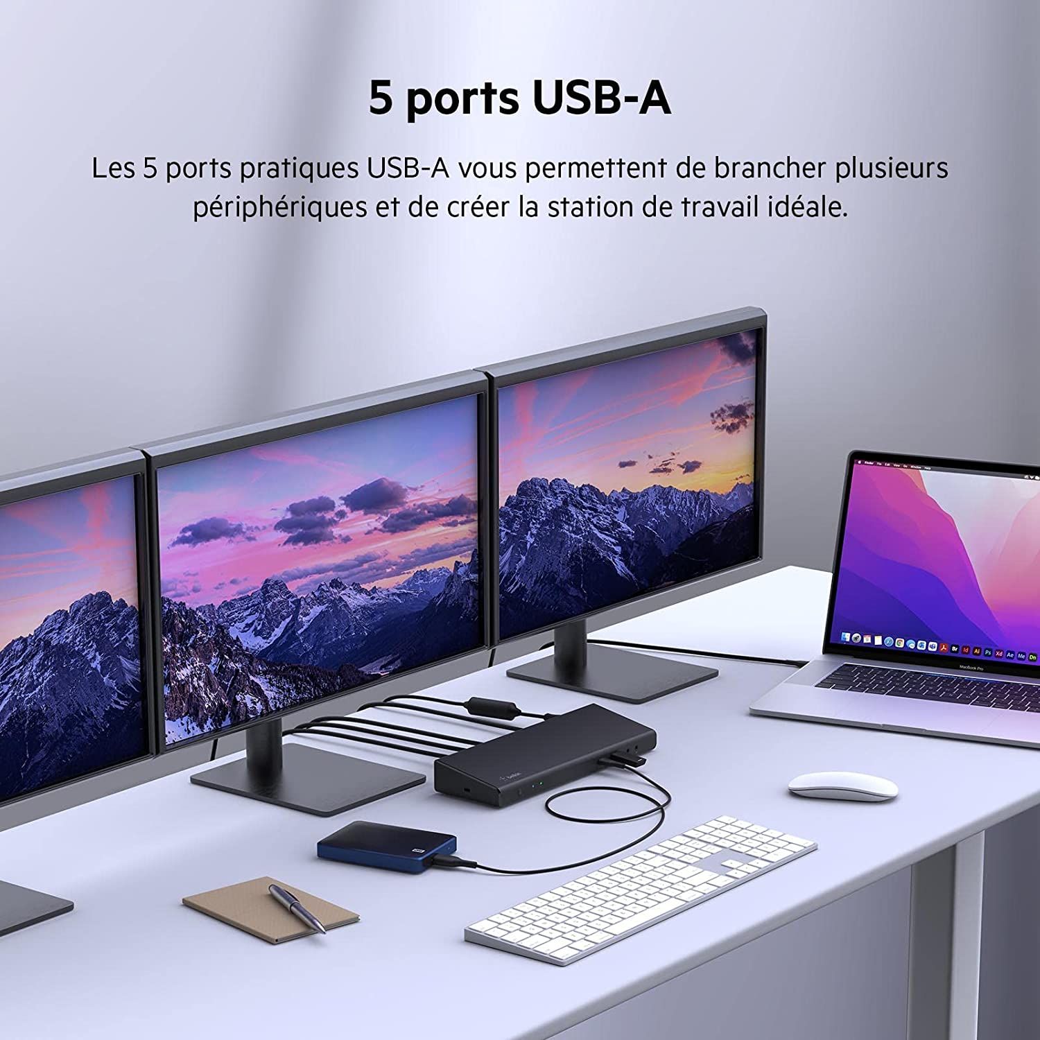 Station d'accueil Belkin CONNECT Universal USB-C Triple Display