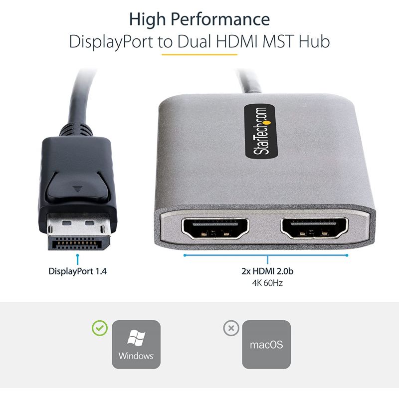 StarTech.com Adaptateur HDMI vers DisplayPort 4K alimenté par USB